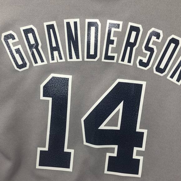 majestic MLB New York Yankees Curtis Granderson #14 jersey Kid Large made in USA - Picture 8 of 10